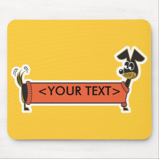 Daschund Dog Customizable, <YOUR TEXT> Mouse Pad
