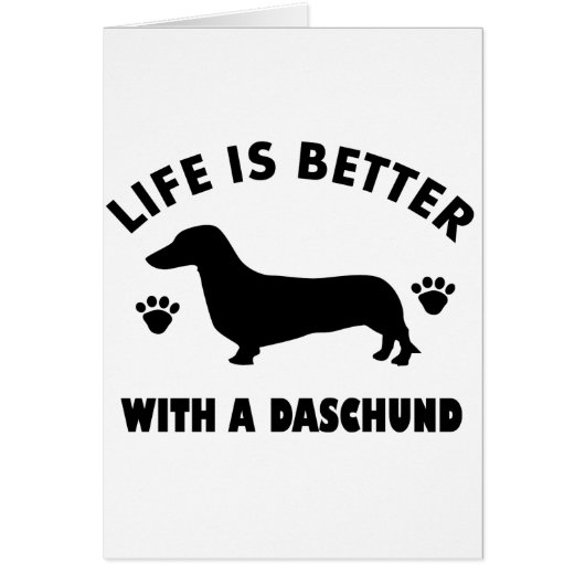 daschund dog design cards (Front)