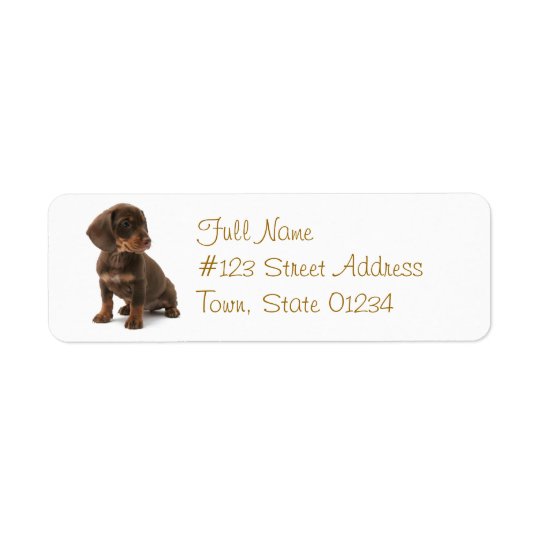 Daschund Dog Return Address Label | Zazzle.com