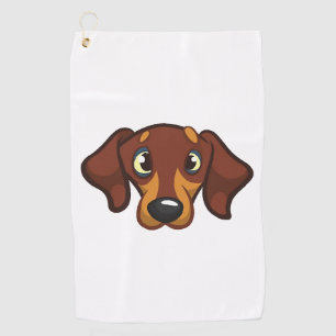 Daschund golf towel