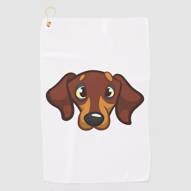 Daschund     golf towel (Front)
