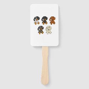 Daschund Hand Fan