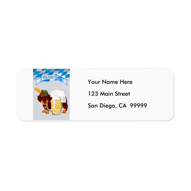 Daschund Oktoberfest Label (Front)