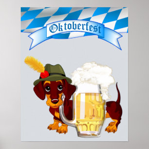 Daschund Oktoberfest Poster