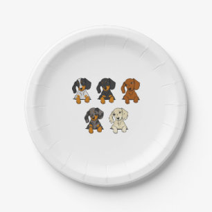 Daschund paper plates