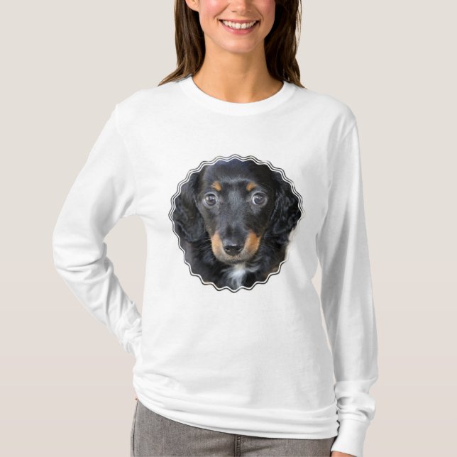 Daschund Puppy Dog Hoodie T-Shirt (Front)