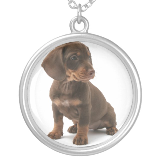 Daschund Puppy Dog Necklace (Front)