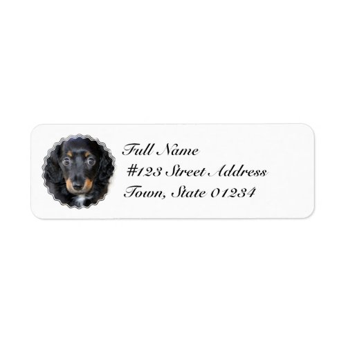 Daschund Puppy Dog Return Address Label