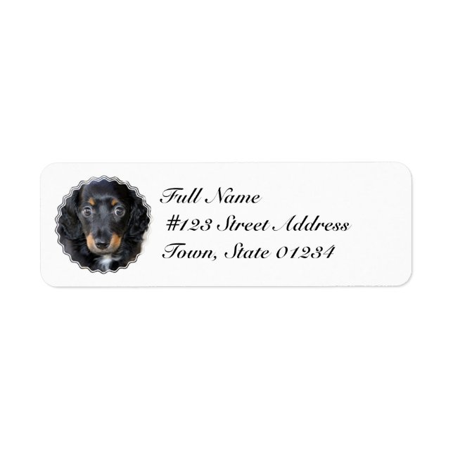 Daschund Puppy Dog Return Address Label (Front)