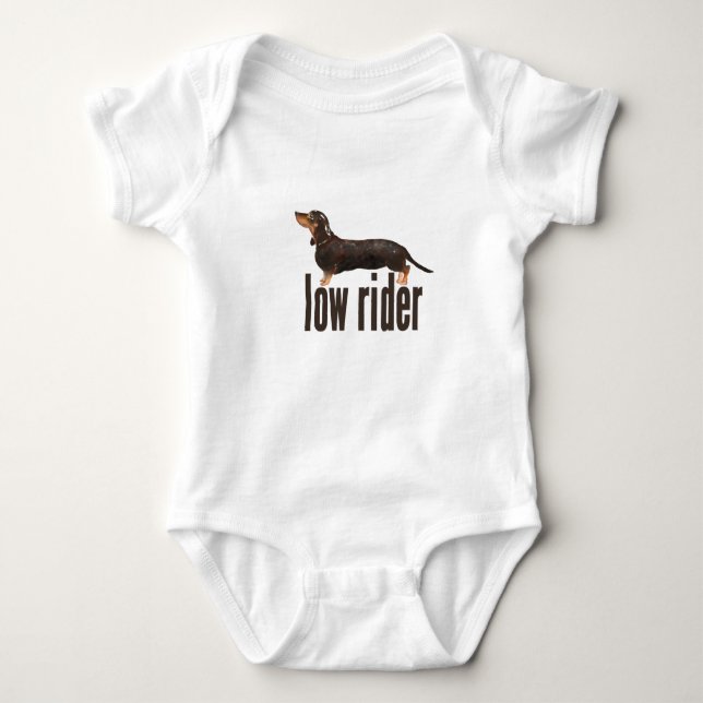 Daschund Sausage Dog Baby Bodysuit (Front)