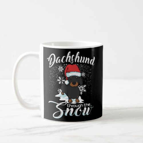 Daschund Through The Snow Dog Festive Coffee Mug