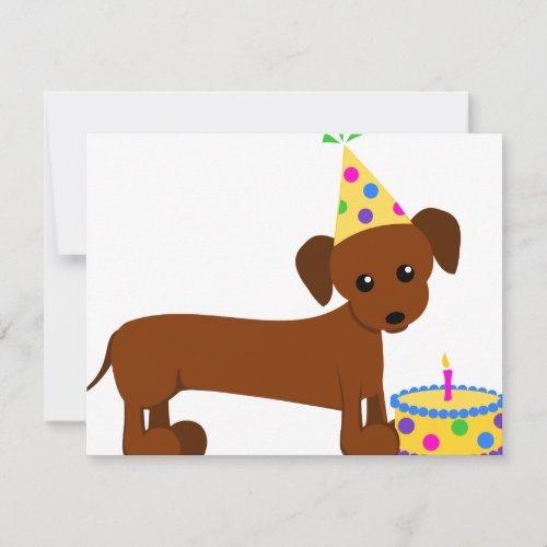 DaschundBDay Personalized Announcement