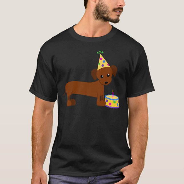 DaschundBDay T-Shirt (Front)