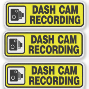Dash cam In Car Camera Recording Sticker
