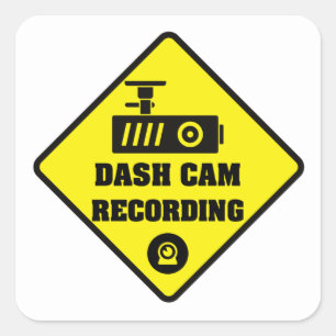 Dash cam Security Camera Warning Stickers