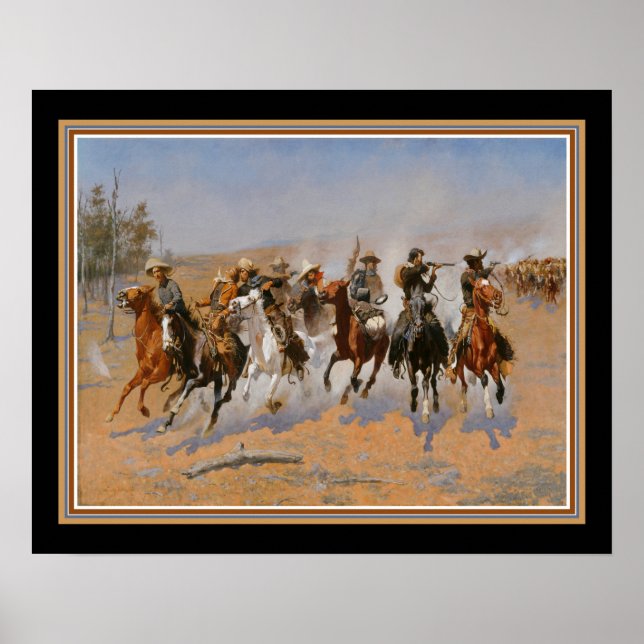 "Dash for the Timbers" by Frederic Remington Poster (Front)