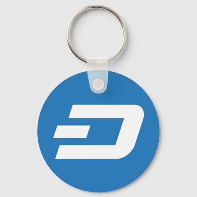 Dash Logo Symbol Cryptocurrency Coin Keychain (Front)