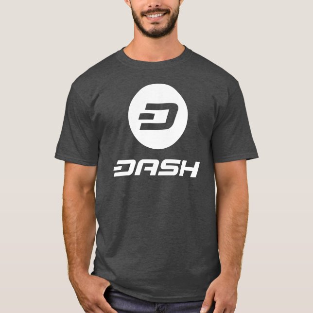 DASH - Men's Basic T-Shirt - CHARCOAL - Crypto (Front)