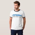 Dash Mens Ringer Blue T-shirt at Zazzle