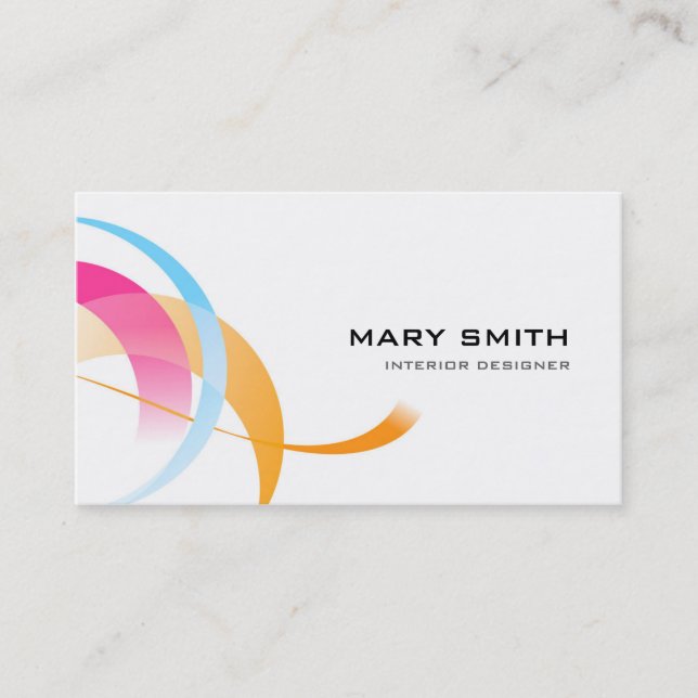 Dash of Color Business Card Two Sided (Front)