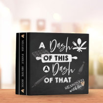 Dash Of This Dash Of That Black Recipe Collection 3 Ring Binder