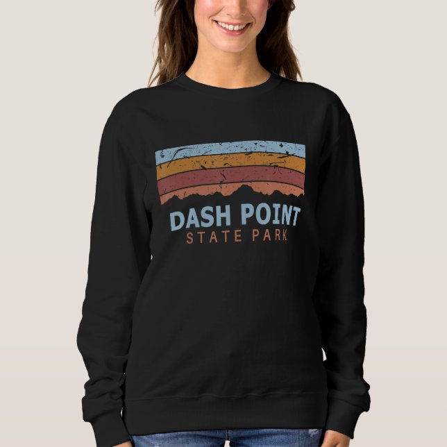Dash Point State Park Washington Retro Cool Sweatshirt (Front)