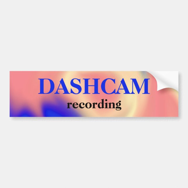 Dashcam Bumper Sticker (Front)