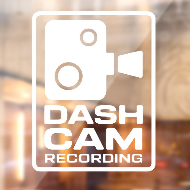 Dashcam In Car Camera Recording Window Cling (Sheet 2)