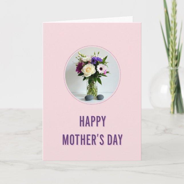 Dashed Circle Floral Card (Front)