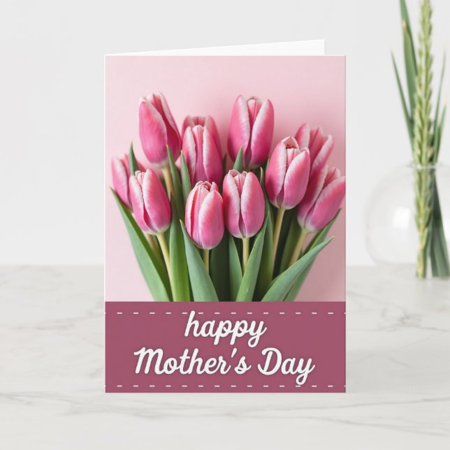 Dashed Line Floral Beauty Card (Front)