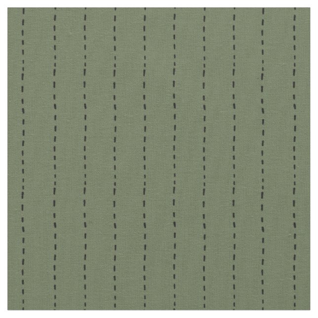 Dashed Lines on Green Fabric (Close Up)