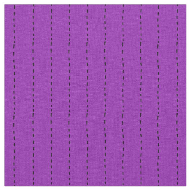 Dashed Lines on Purple Fabric (Close Up)