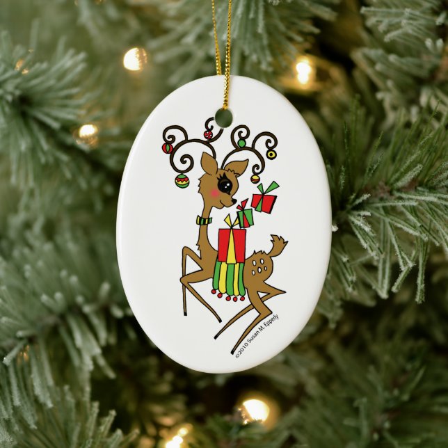 Dasher Ceramic Ornament (Tree)