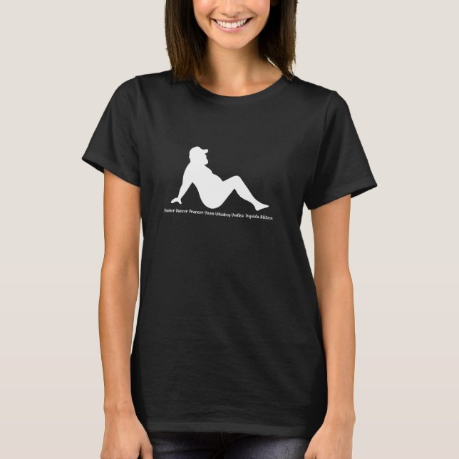 Dasher Dancer Prancer Vixen Whiskey Vodka Tequila  T-Shirt (Front)