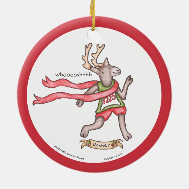 Dasher Ornament (Back)