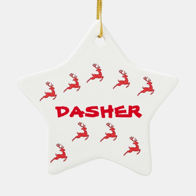 DASHER- ORNAMENT (THE REINDEERS)  (Back)