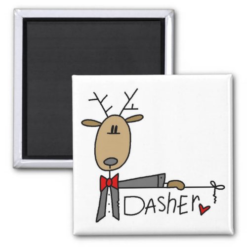 Dasher Reindeer Christmas T_shirts and Gifts Magnet