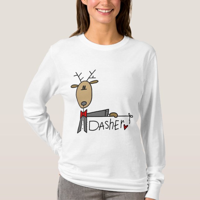 Dasher Reindeer Tshirts and Gifts (Front)