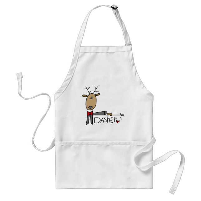 Dasher Reindeer Tshirts and Gifts Adult Apron (Front)