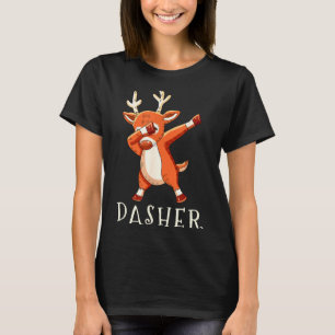 Dasher Santas Reindeers Family Matching Outfit Chr T-Shirt