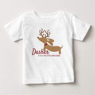 Dasher the Weindeer Dachshund Christmas Shirt