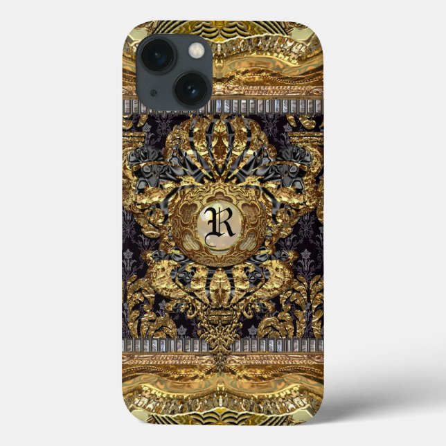 Dashford Royal Elegant Baroque Monogram Tough Case-Mate iPhone Case (Back)