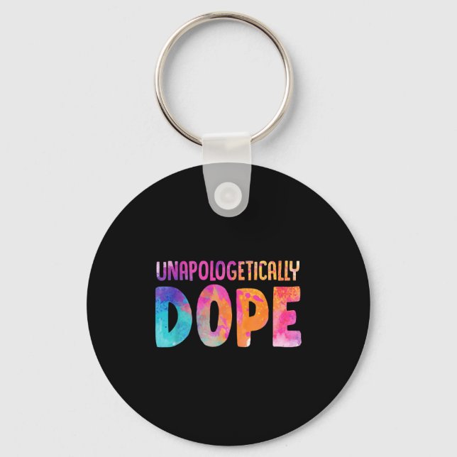 Dashiki Color Unalogetically Melanin Christmas Gif Keychain (Front)