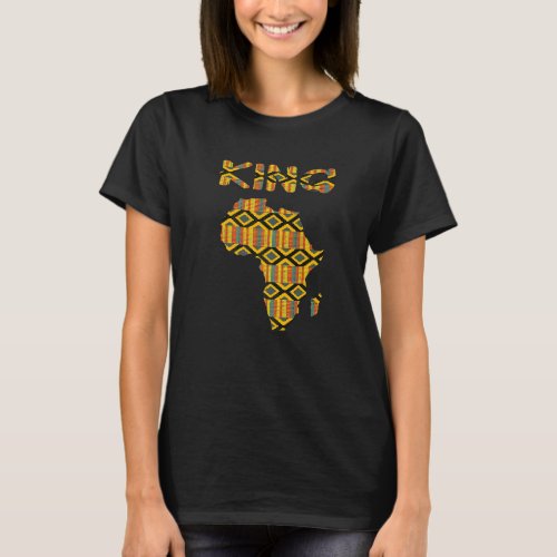 Dashiki Print African Tribal King Ethnic Kente Clo T_Shirt