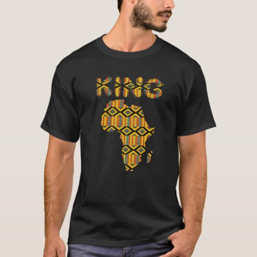 Dashiki Print African Tribal King Ethnic Kente Clo T_Shirt