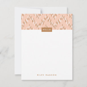 Dashing Boho Ikat Zig Zag Stationery - Orange