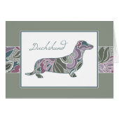 Dashing Dachshund in Sage Blush Garden Pattern, (Front Horizontal)