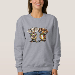 Dashing Dappled Dachshunds Sweatshirt