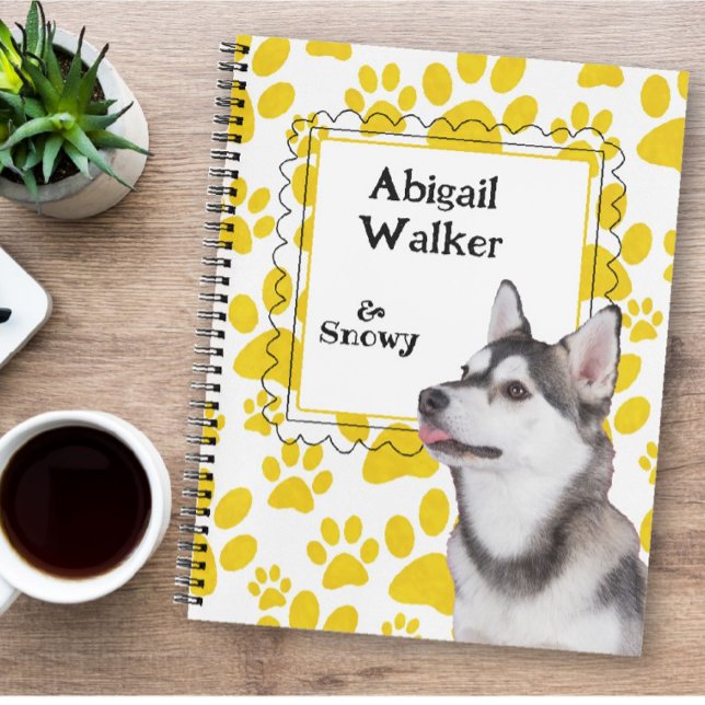 Dashing Dog/Pet Paws Personalized Spiral Notebook (Creator Uploaded)