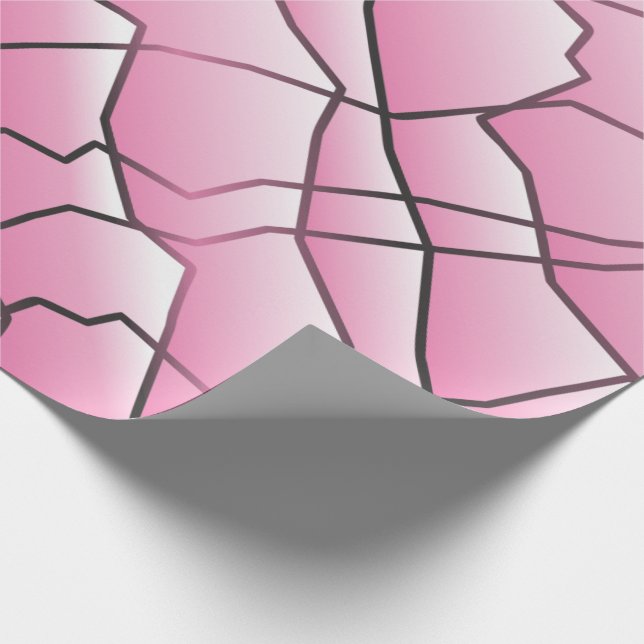 Dashing Monochrome Geometric Mesh Effect Wrapping Paper (Corner)